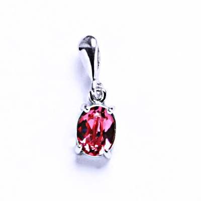 Stříbrný přívěšek,šperky, Swarovski krystal(light rose 8x6mm)P 1245/22 