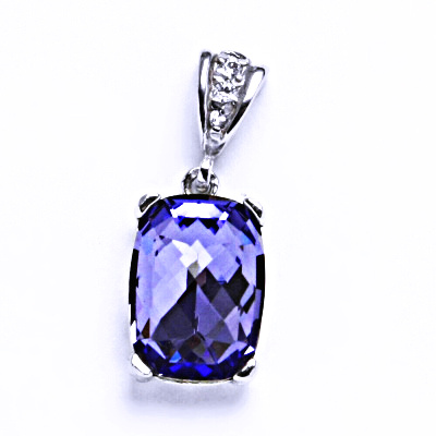 Stříbrný přívěsek s krystalem Swarovski tanzanit, P 1283 