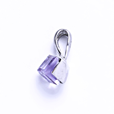 Stříbrný přívěsek s krystalem Swarovski (Violet 6x6 mm)P 1230