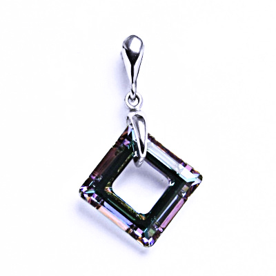 Stříbrný přívěšek s krystaly Swarovski (barva Vitrail Light)P 1313 