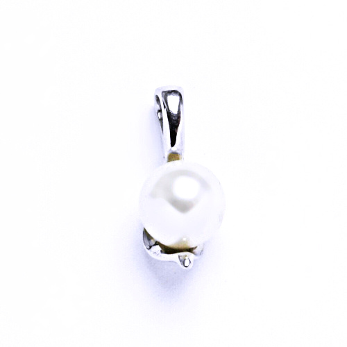 Swarovski perly 6 mm white přívěsek stříbro, P 1215 