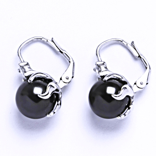 Swarovski perly 8 mm tahiti naušnice patent stříbro, NK 1207