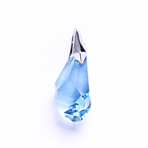 Stříbrný přívěsek s krystalem Swarovski (18 mm akvamarín),P 1310 