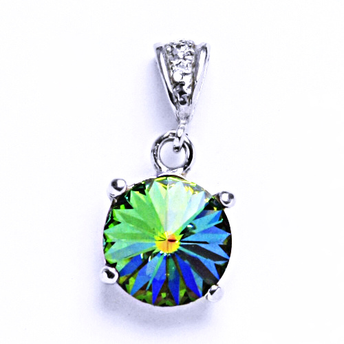Stříbrný přívěšek s krystalem Swarovski (barva Vitral Medium)P1188/2 