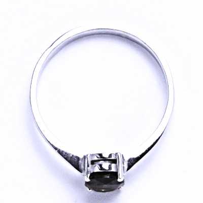 Stříbrný prsten, přírodní záhněda, prstýnek ze stříbra, T 1245 