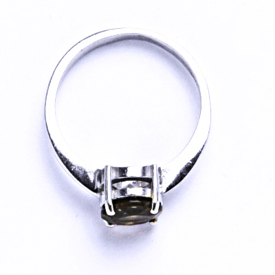 Stříbrný prsten, přírodní záhněda, prstýnek ze stříbra, T 1252 