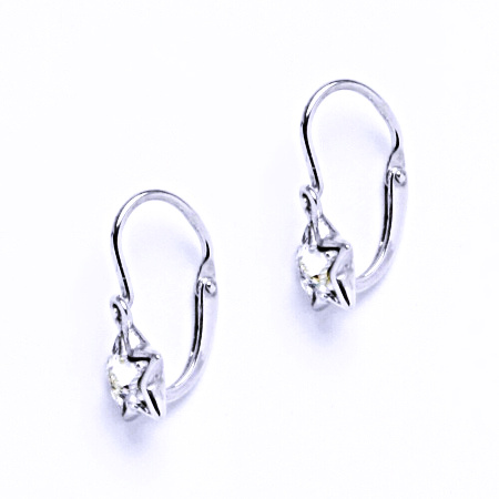 Dětské náušnice s krystalem Swarovski hvězda krystal čirý, NK 1326