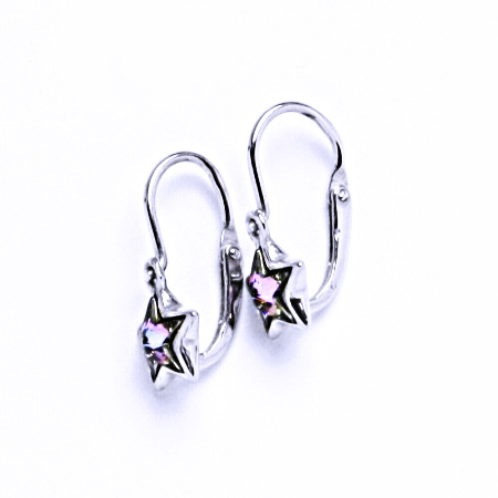 Dětské náušnice s krystalem Swarovski hvězda vitrail light, NK 1326