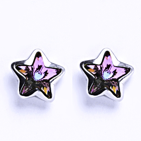 Stříbrné náušnice na šroubek s krystaly Swarovski (vitail light 10 mm)NŠ 1325 