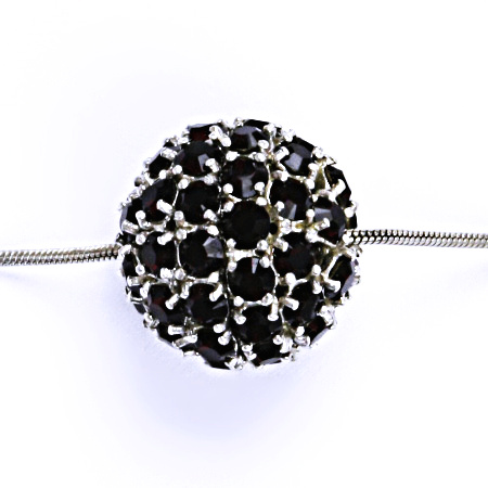 Koule se Swarovski krystalem celostříbrná 16,5 mm granát P 1338