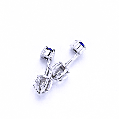 Náušnice stříbrné s krystalem Swarovski safír NŠ 1339