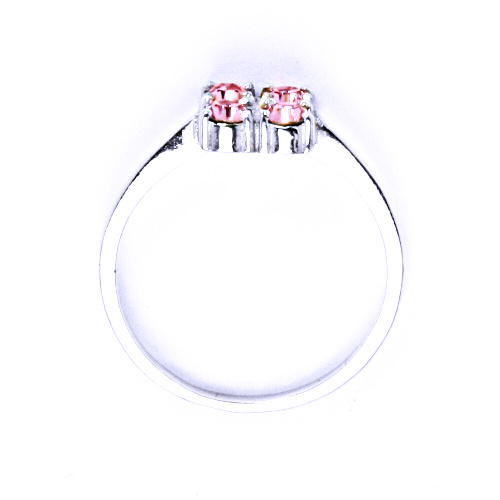 Stříbrný prsten s krystalem Swarovski Light Rose, T 1324