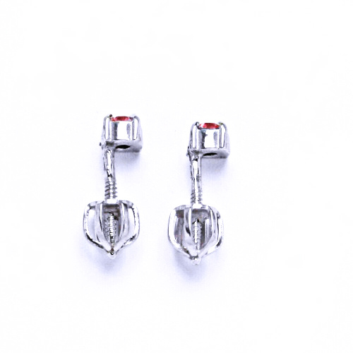 1 Náušnice stříbrné s krystalem Swarovski rose NŠ 1339