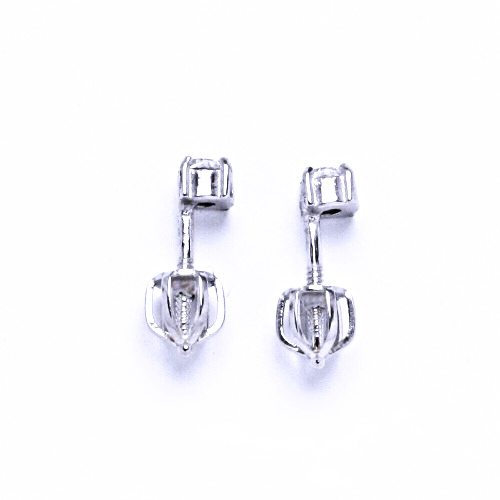 1 Náušnice stříbrné s krystalem Swarovski čirý NŠ 1339