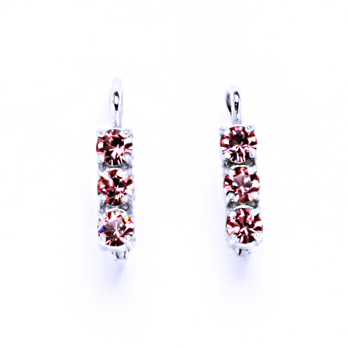 Náušnice krystal Swarovski rose NK 1323