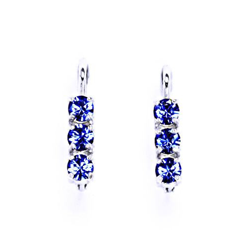 Náušnice krystal Swarovski safír NK 1323