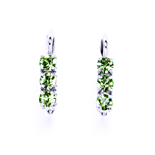 Náušnice krystal Swarovski peridot NK 1323