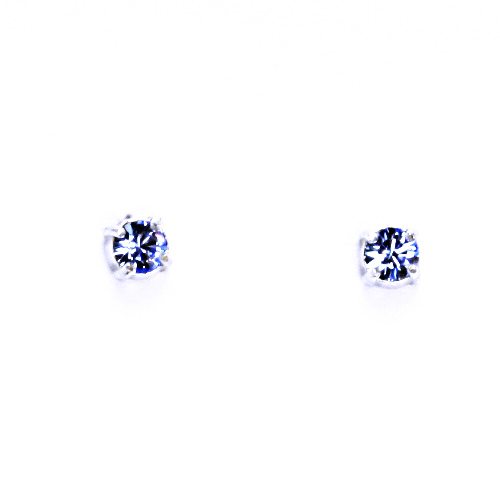 1 Náušnice stříbrné s krystalem Swarovski light safír NŠ 1339