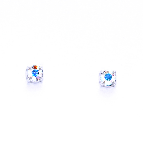 Náušnice stříbrné s krystalem Swarovski AB NŠ 1339