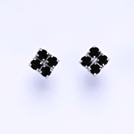 Náušnice stříbrné s krystaly Swarovski granát NŠ 1324 