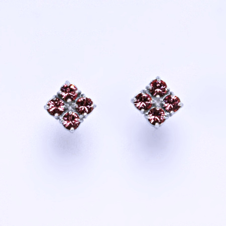 Náušnice stříbrné s krystaly Swarovski Light Rose NŠ 1324 