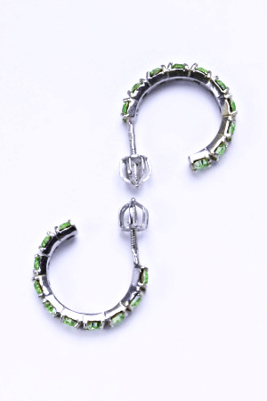 Naušnice s krystaly Swarovski Chryzolit NŠ 1340