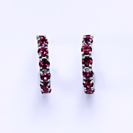 Naušnice s krystaly Swarovski Fuchsia NŠ 1340