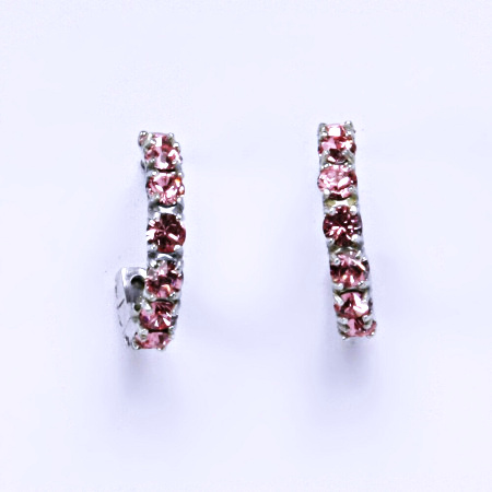 Naušnice s krystaly Swarovski Light rose NŠ 1340