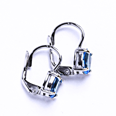 Stříbrné náušnice, přírodní topaz swiss, náušnice ze stříbra NK 1246