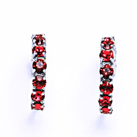 Náušnice stříbrné s krystaly Swarovski Indian Pink, šperk, NŠ 1340
