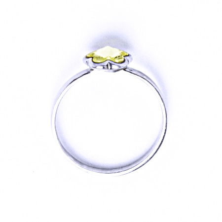 Stříbrný prsten s krystalem Swarovski Jonquil 6 mm,T 1297