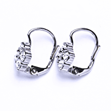 Náušnice stříbrné s krystaly Swarovski krystal čirý, šperky, NK 1324
