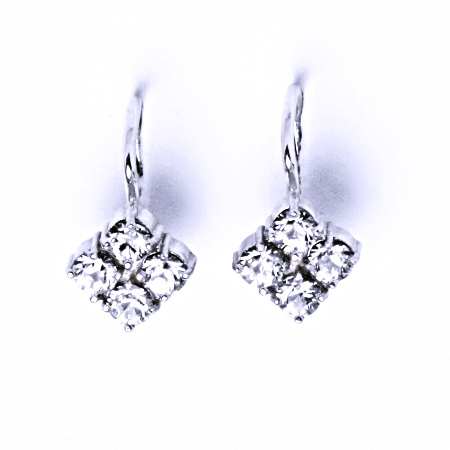 Náušnice stříbrné s krystaly Swarovski krystal čirý, šperky, NK 1324