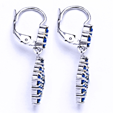 Náušnice stříbrné s krystalem Swarovski caribbean blue opal,šperk, NK 1341/1346