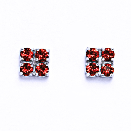 Náušnice stříbrné s krystaly Swarovski Padparadscha, NŠ 1324 