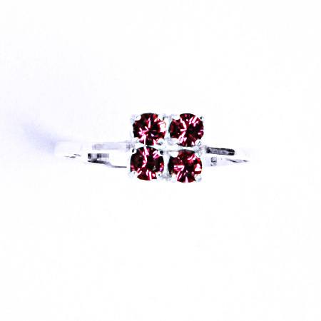 Stříbrný prsten s krystaly Swarovski Rose, T 1324