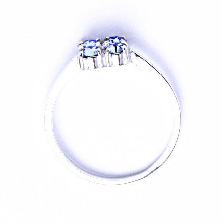 Stříbrný prsten s krystaly Swarovski Light Saphire, T 1324