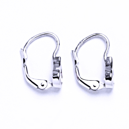 Stříbrné náušnice se syntetickými růžovými zirkony na patent VE 5 pink