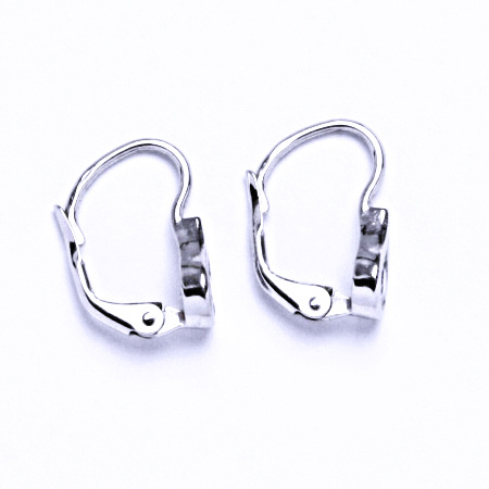 Stříbrné náušnice se syntetickými akvamaríny na patent VE 5 akvamarin