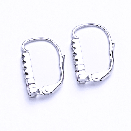 Stříbrné náušnice se syntetickými růžovými zirkony na patent VE 59