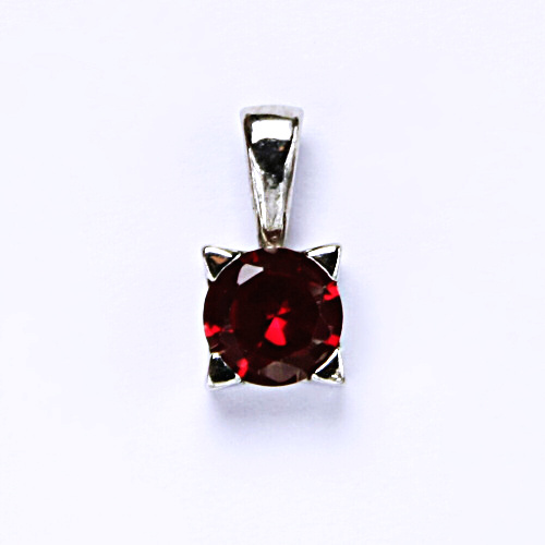 Stříbrný přívěšek, zirkon rubín, šperky se zirkony, přívěsek ze stříbra, P 1269 