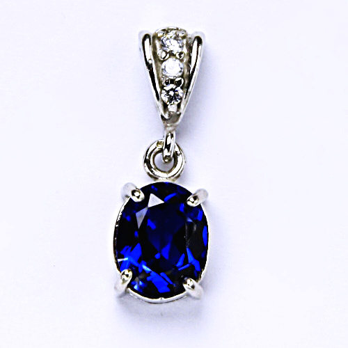 Stříbrný přívěšek, zirkon spinel, šperky se zirkony, přívěsek ze stříbra, P 1242/2 