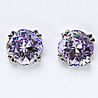 Stříbrné náušnice, krystal Swarovski, lavender, šperky s krystaly, NŠ 1225