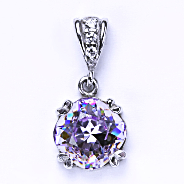Stříbrný přívěšek, krystal Swarovski, violet, šperky s krystaly, P 1225/2