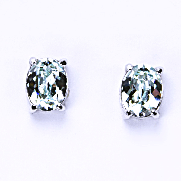 Stříbrné náušnice, krystal Swarovski, light azore, šperky s krystaly, NŠ 1245
