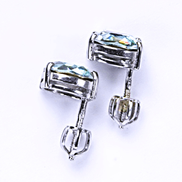 Stříbrné náušnice, krystal Swarovski, light azore, šperky s krystaly, NŠ 1245
