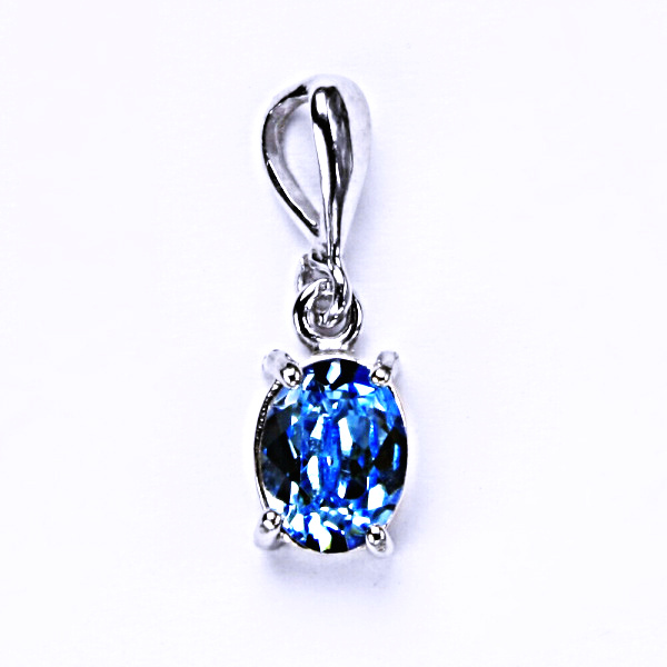 Stříbrný přívěšek, krystal Swarovski krystal, akvamarin, šperky s krystaly, P 1245/22 
