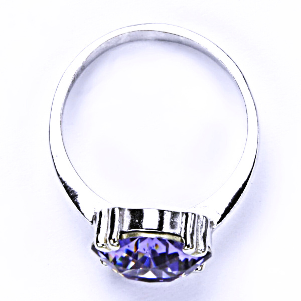 Stříbrný prsten, krystal Swarovski, tanzanit, šperky s krystaly, T 1225 