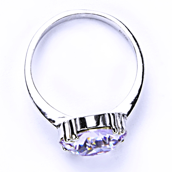Stříbrný prsten, krystal Swarovski, violet, šperky s krystaly, T 1225