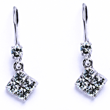 Stříbrné náušnice se Swarovski krystalem light azore NK 1324V